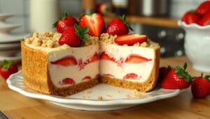 Strawberry Crunch Cheesecake
