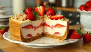 Strawberry Crunch Cheesecake