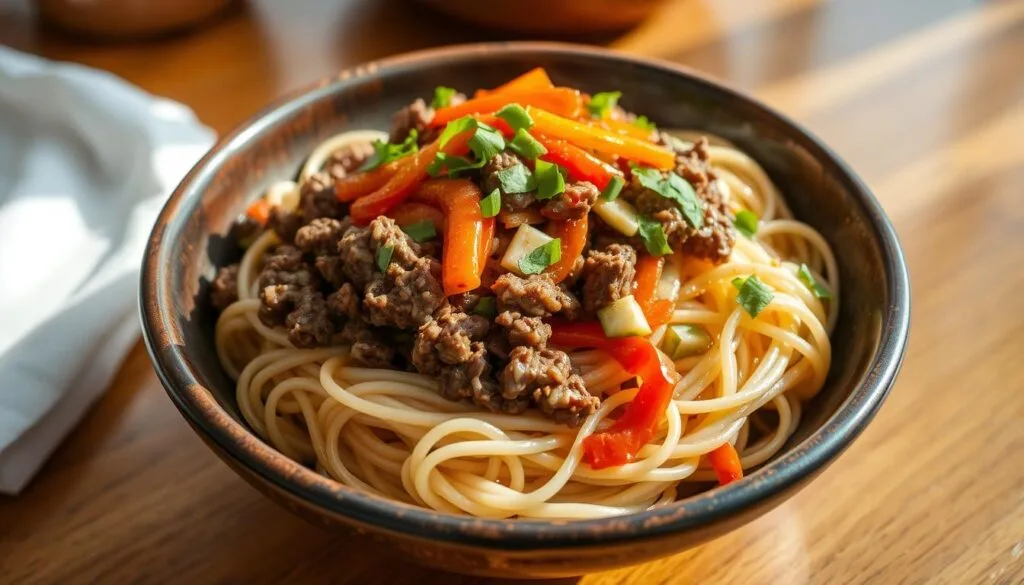 homemade Mongolian noodles homemade Mongolian noodles